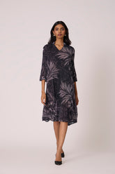 Reene Print Dress - Black